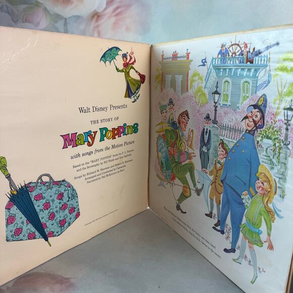 Vintage 1964 Walt Disney Mary Poppins Stories & Songs Vinyl Record - Picture 4 of 6